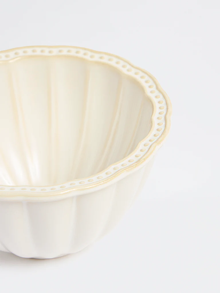 Westside Home Off-White Vera Beaded Bowl - Image 3