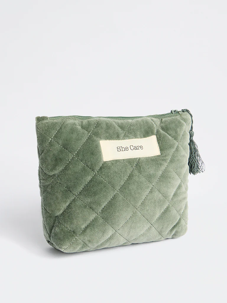 Westside Home Olive Quilted Pouch - Image 2