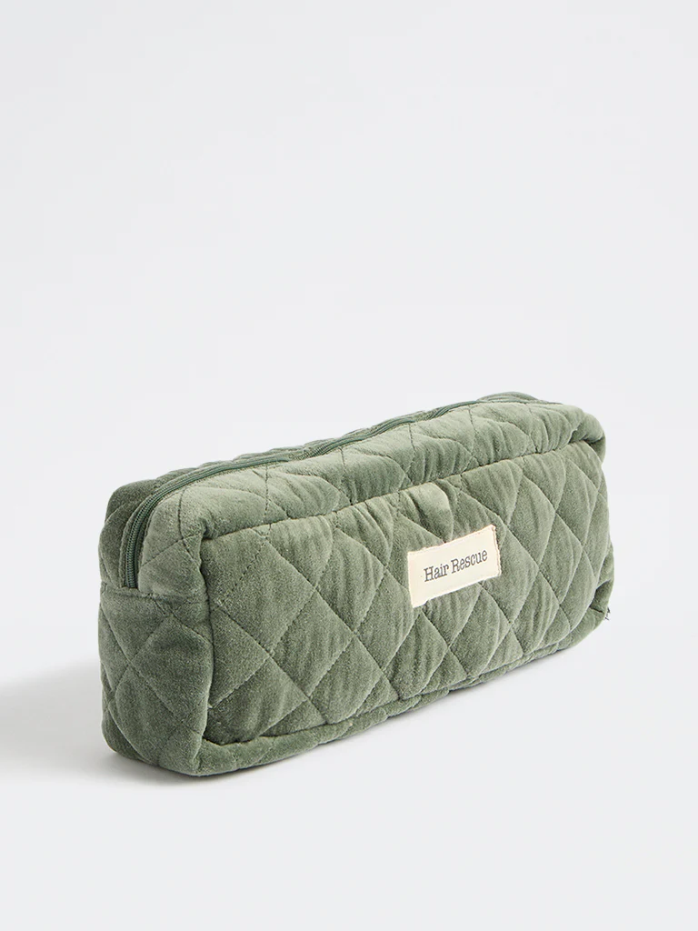 Westside Home Olive Quilted Pouch - Image 4