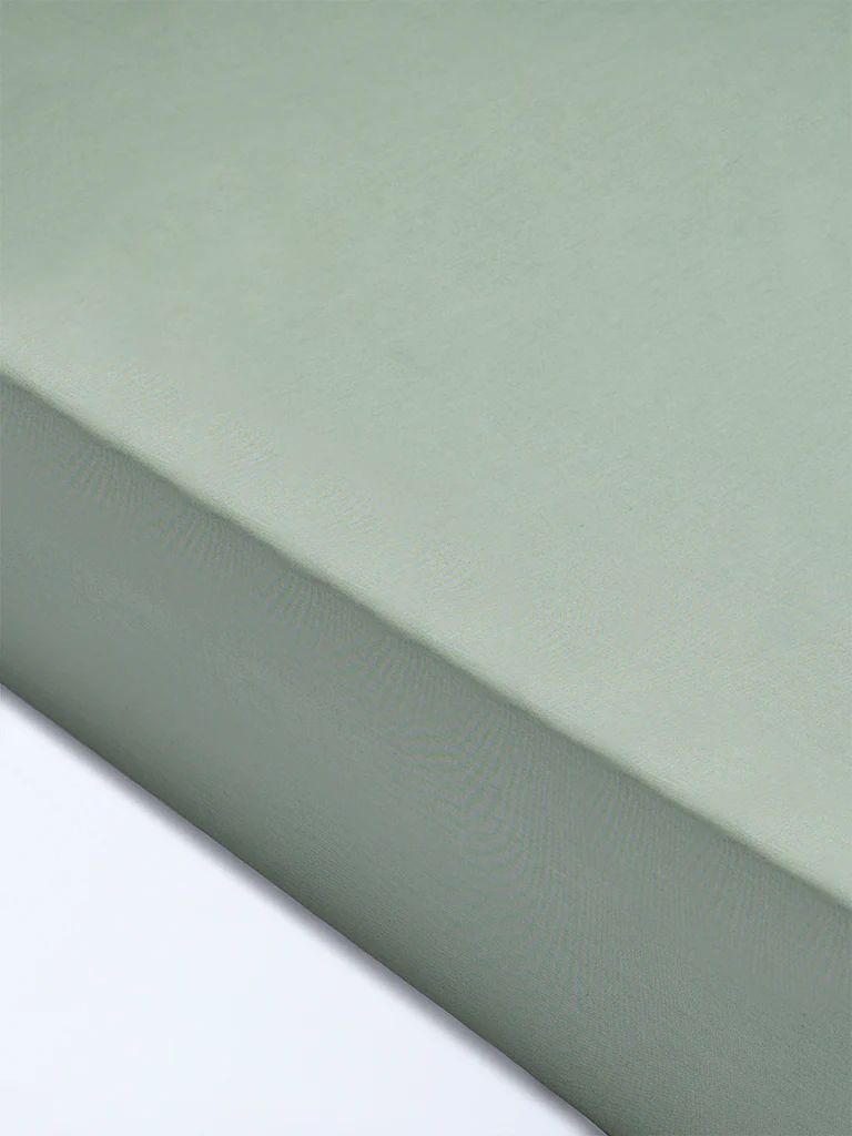 Westside Home Olive Solid Queen Bed Sheet Set - Image 2