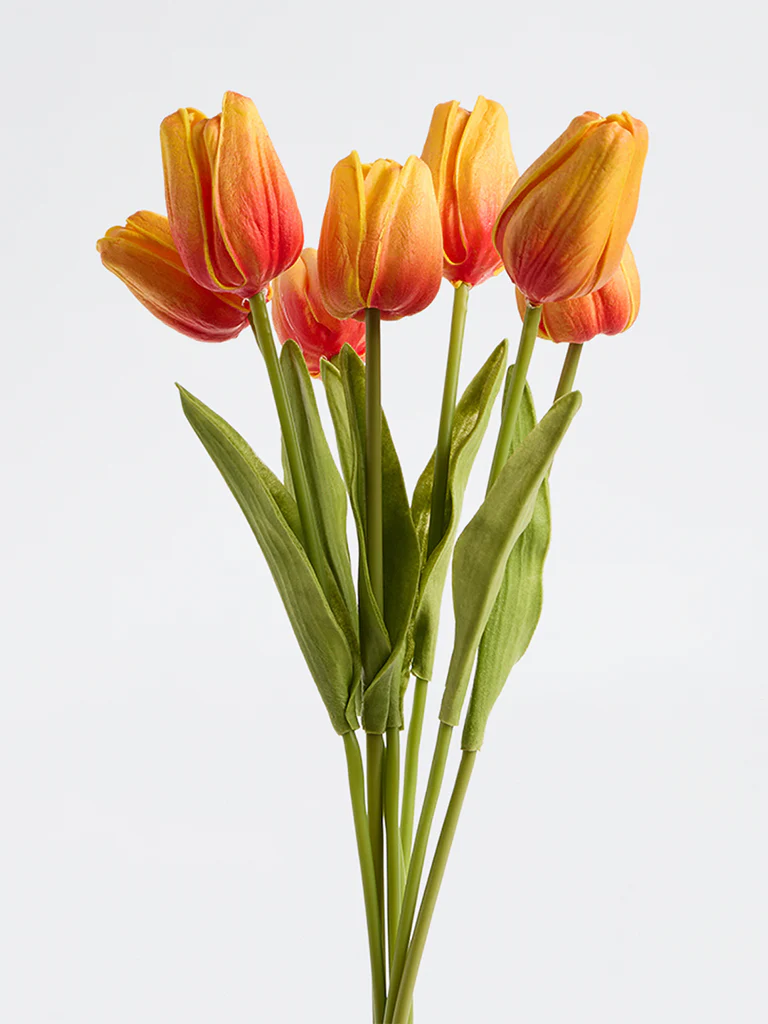 Westside Home Orange Artificial Tulip Bunch - Image 2