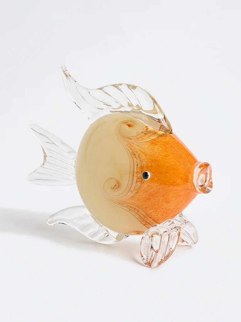 Westside Home Orange Glass Fish - Image 2