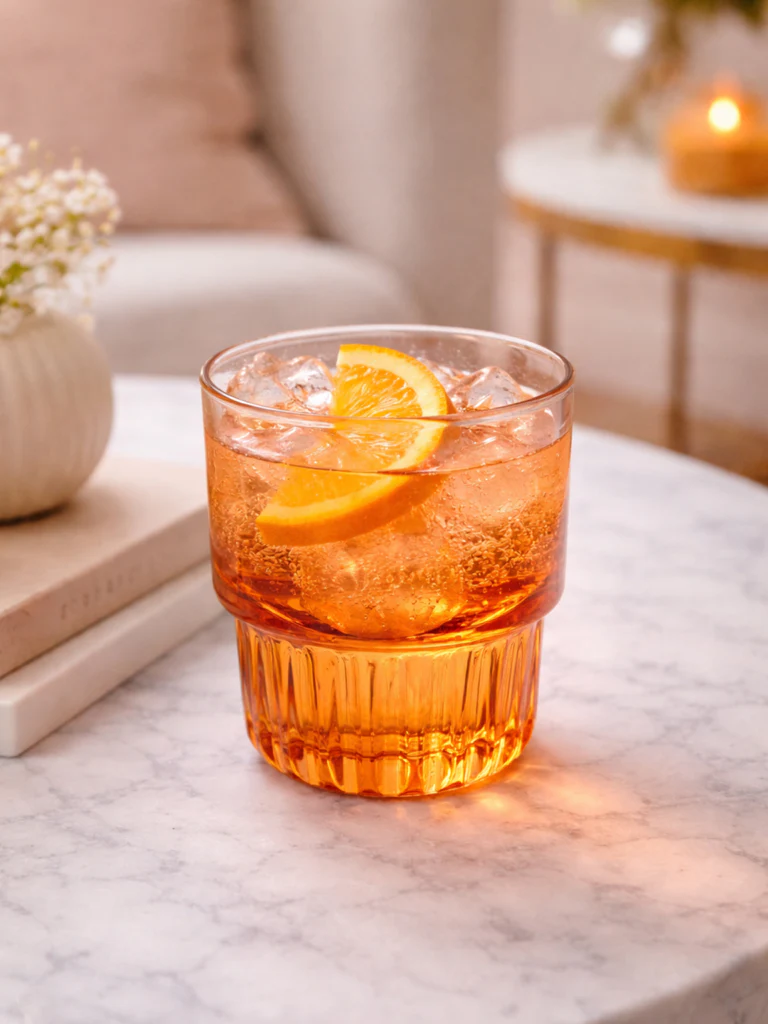 Westside Home Orange Textured Glass
