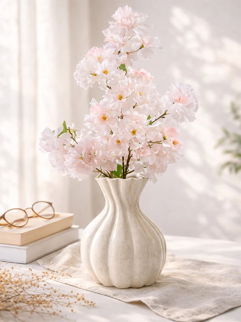 Westside Home Pink Artificial Cherry Blossom Plant