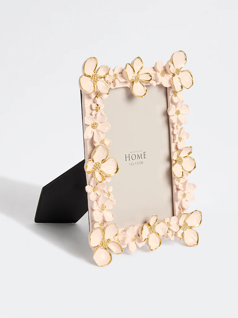 Westside Home Pink Flower Rectangle Photo Frame - Image 2