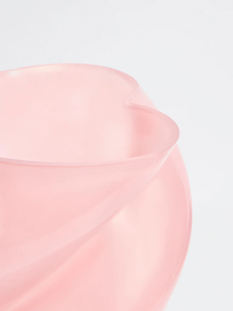 Westside Home Pink Heart Shape Glass Vase - Image 3
