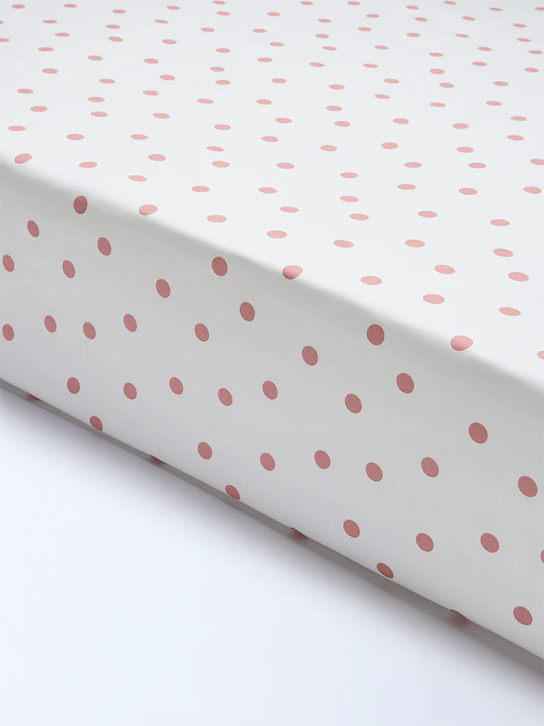 Westside Home Pink Polka Dot King Bed Sheet Set - Image 2