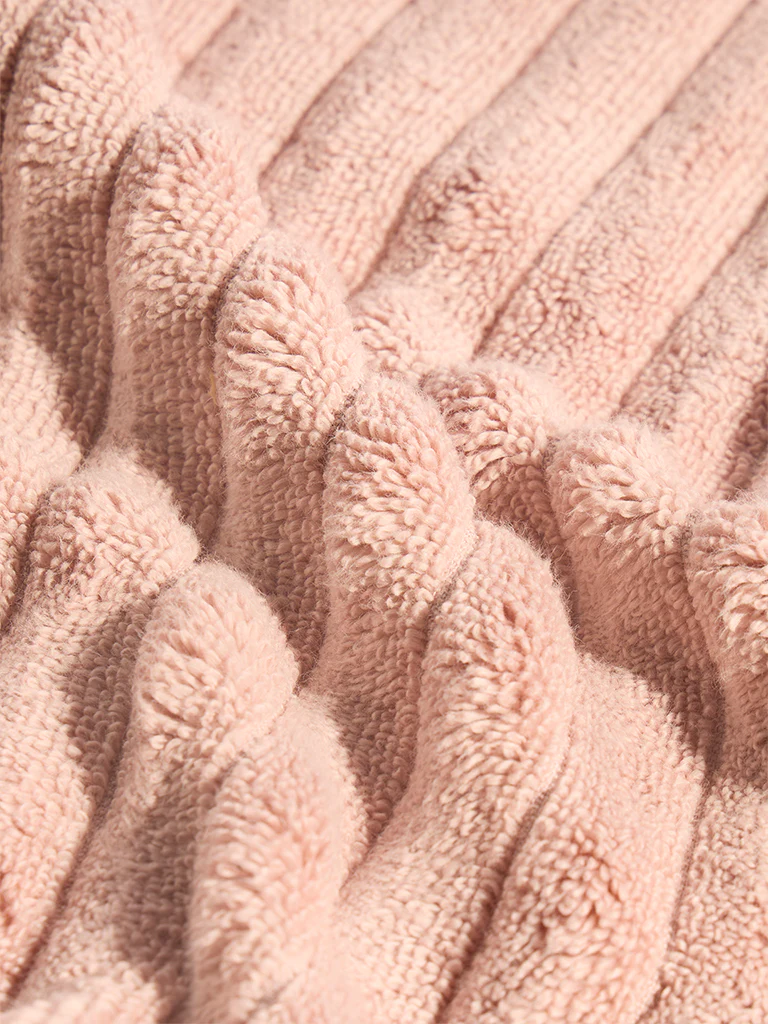 Westside Home Pink Self-Striped Hand Towel - Image 3