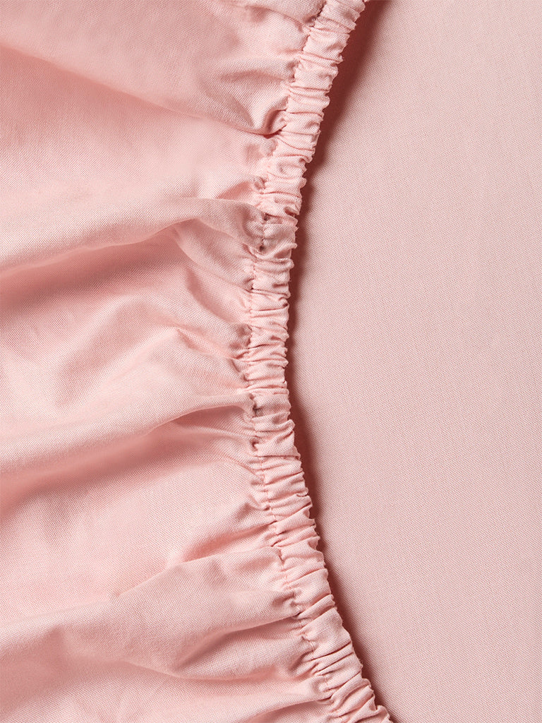 Westside Home Pink Solid Queen Bed Sheet Set - Image 3