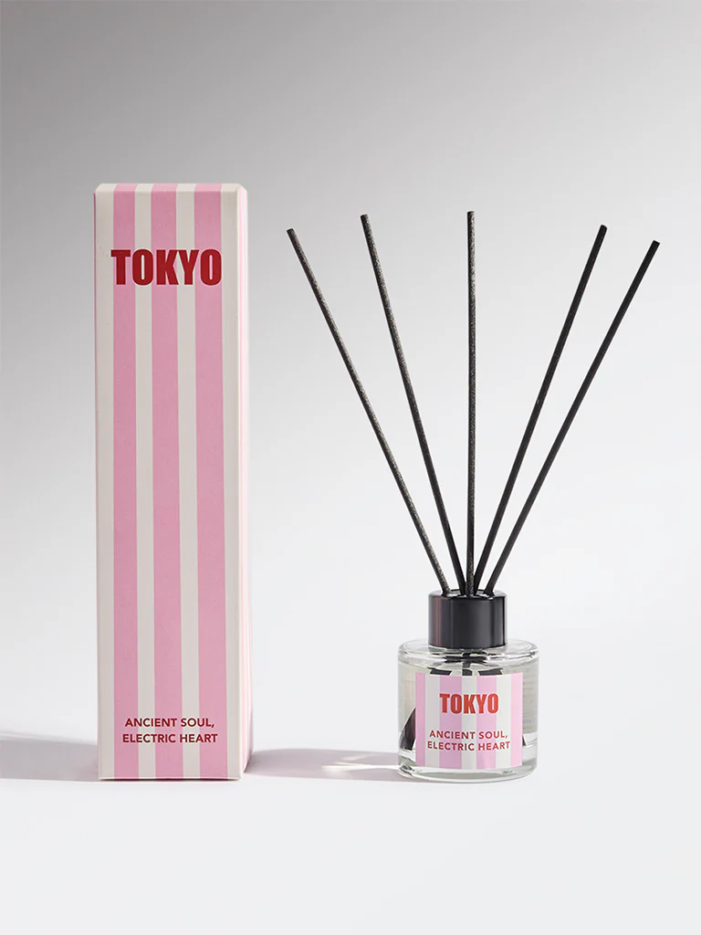 Westside Home Pink Tokyo Fragrance Diffuser with Five Reed Sticks - Image 2