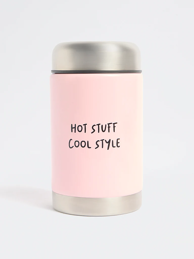 Westside Home Pink Typographic Storage Jar - 550ML - Image 2