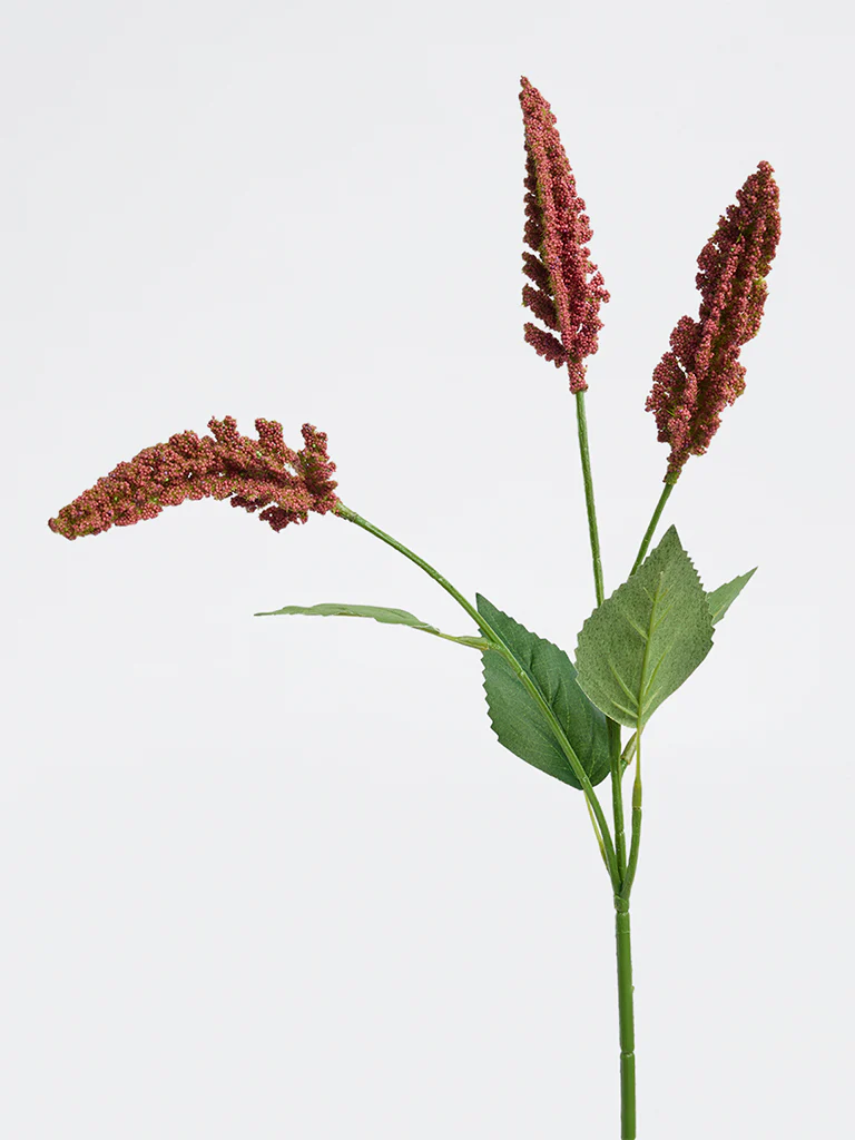 Westside Home Red Artificial Celosia Plant
