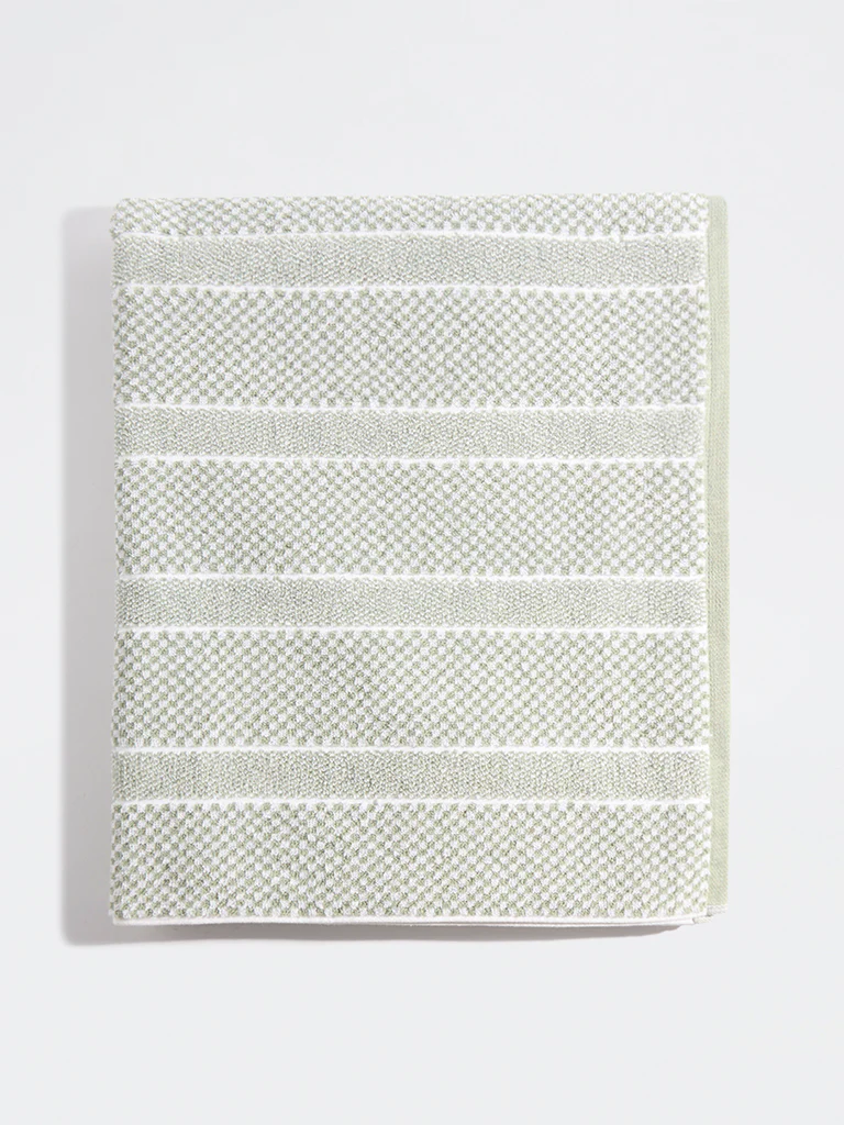 Westside Home Sage Popcorn Textured Bath Towel - Image 2