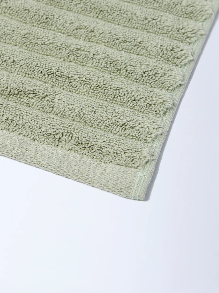 Westside Home Sage Self-Striped Bath Sheet - Image 3