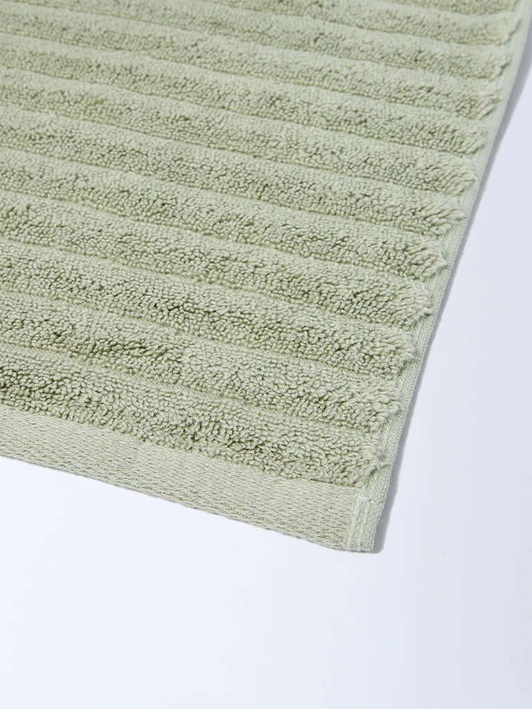 Westside Home Sage Self-Striped Bath Towel - Image 4