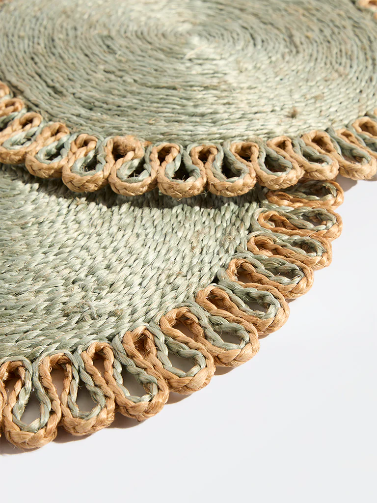 Westside Home Sage Woven-Textured Placemats (Set of 2) - Image 3