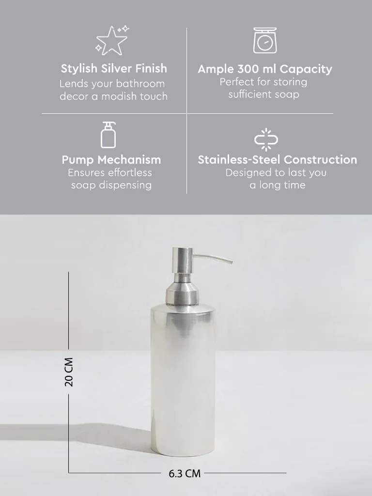 Westside Home Silver Soap Dispenser - Image 4