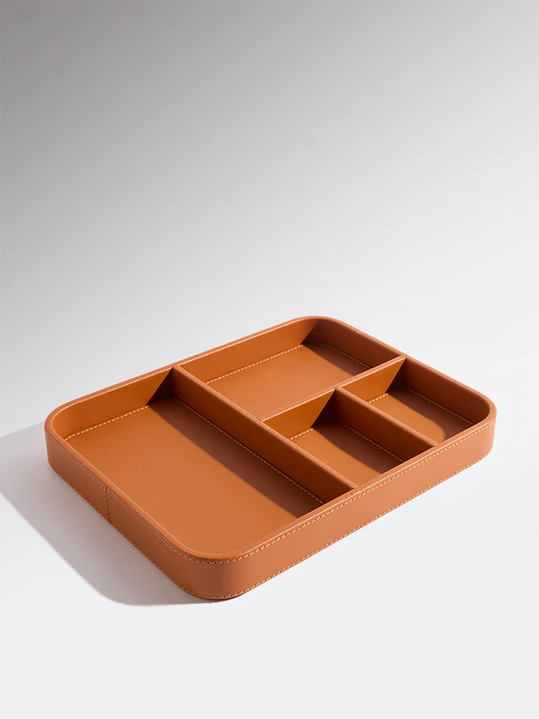 Westside Home Tan Jewellery Tray