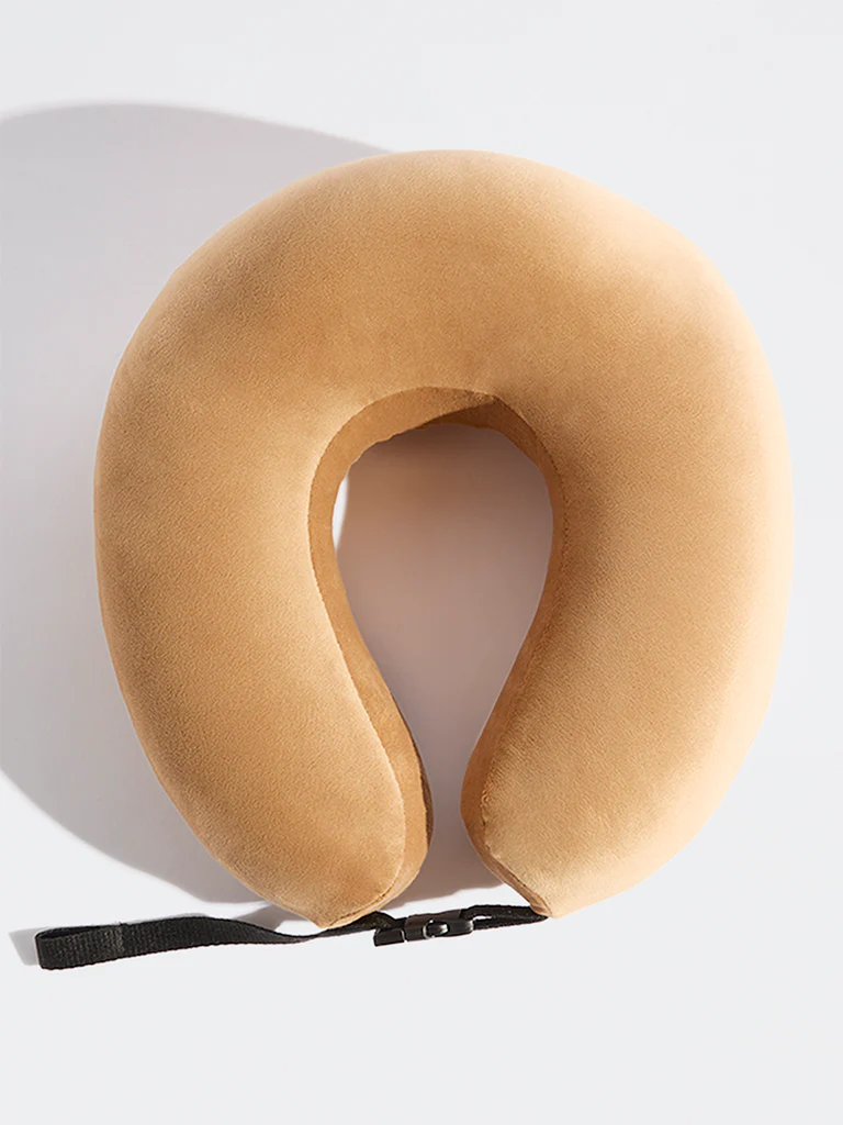 Westside Home Tan Travel Pillow