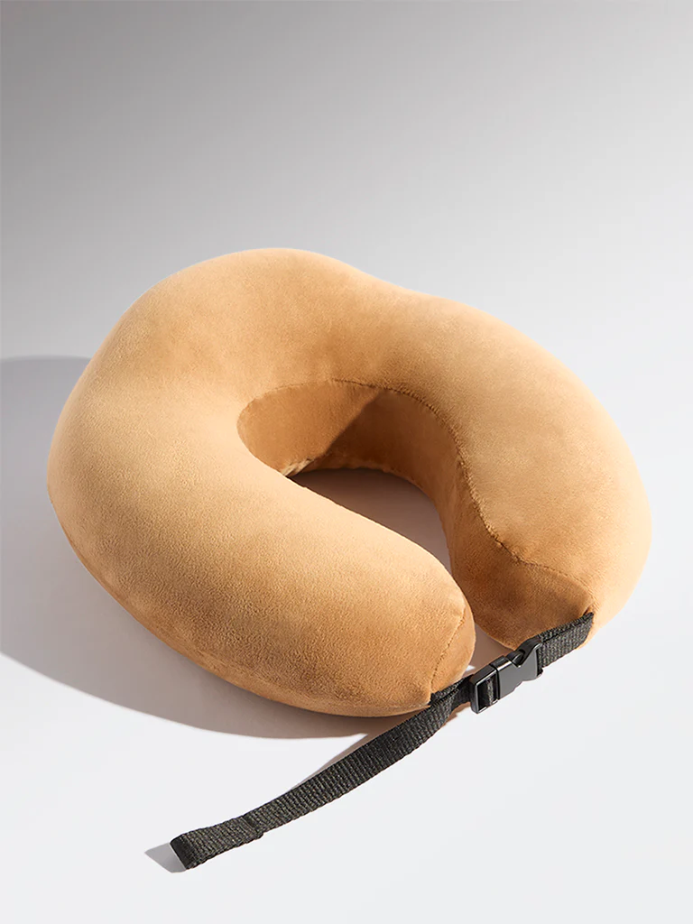 Westside Home Tan Travel Pillow - Image 2