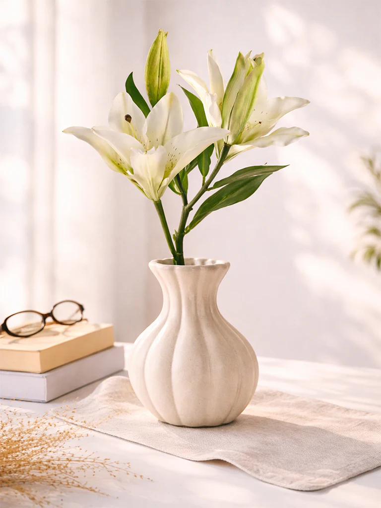 Westside Home White Artificial Lily Flower