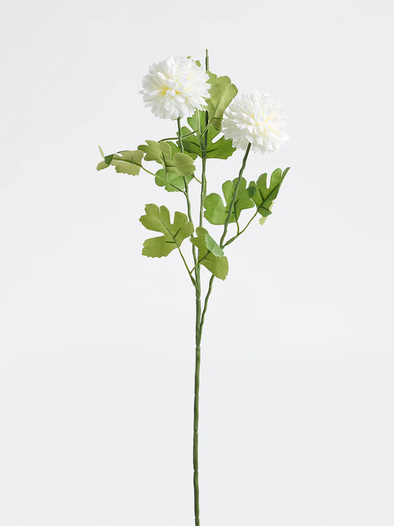 Westside Home White Artificial Marigold Flower - Image 2