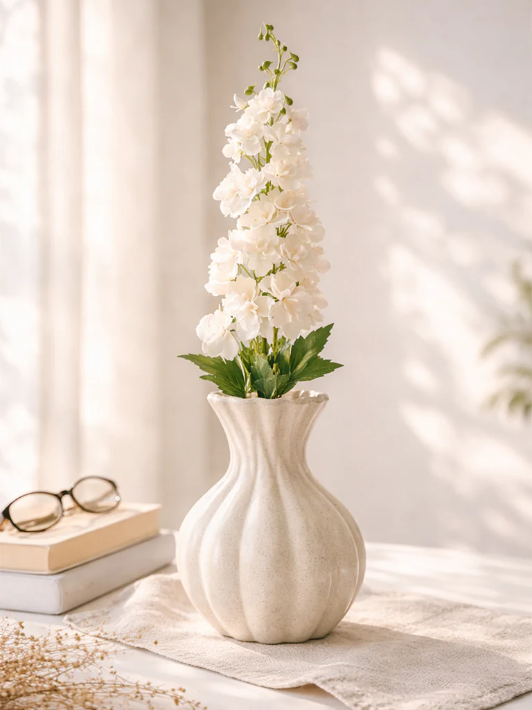 Westside Home White Delphinium Artificial Plant
