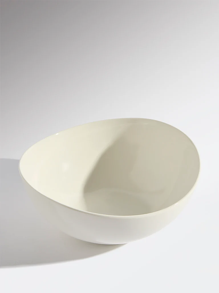 Westside Home White Organic Bowl - Large - Image 3