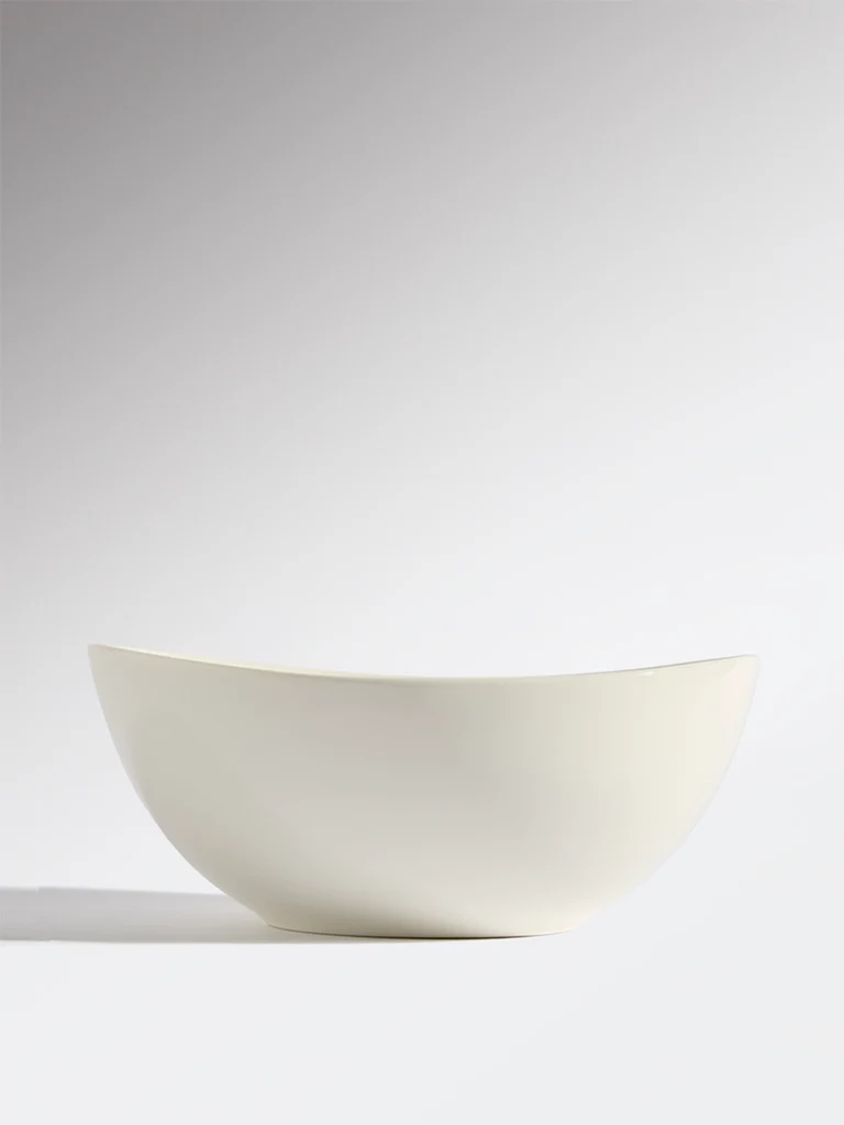Westside Home White Organic Bowl - Medium - Image 2