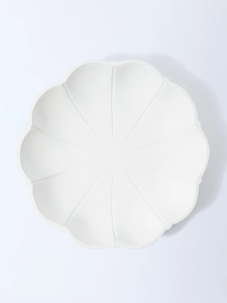 Westside Home White Petal Serving Platter