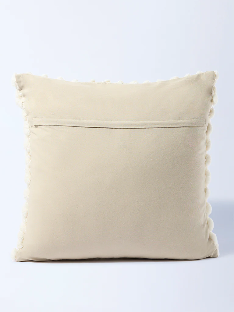 Westside Home White Popcorn Textured Cushion Cover - Image 2