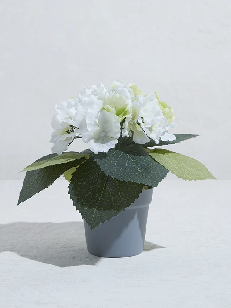 Westside Home White Potted Artificial Plant - Image 2