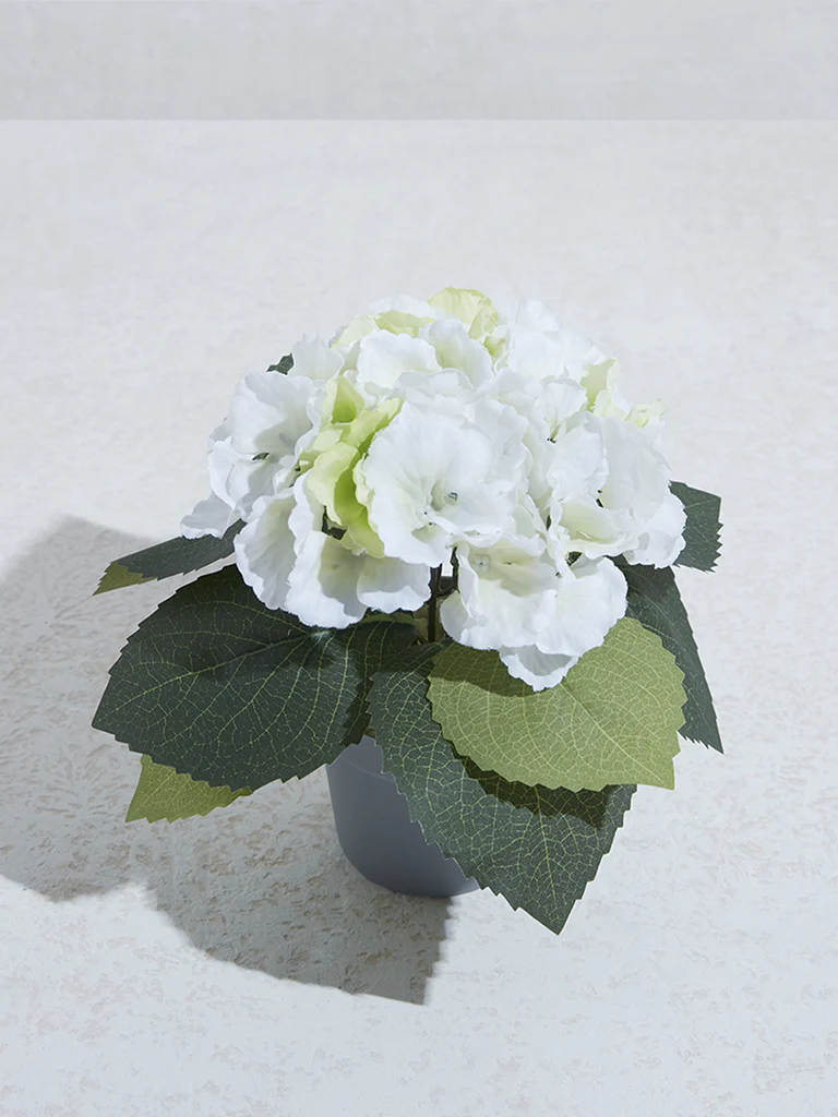 Westside Home White Potted Artificial Plant - Image 3