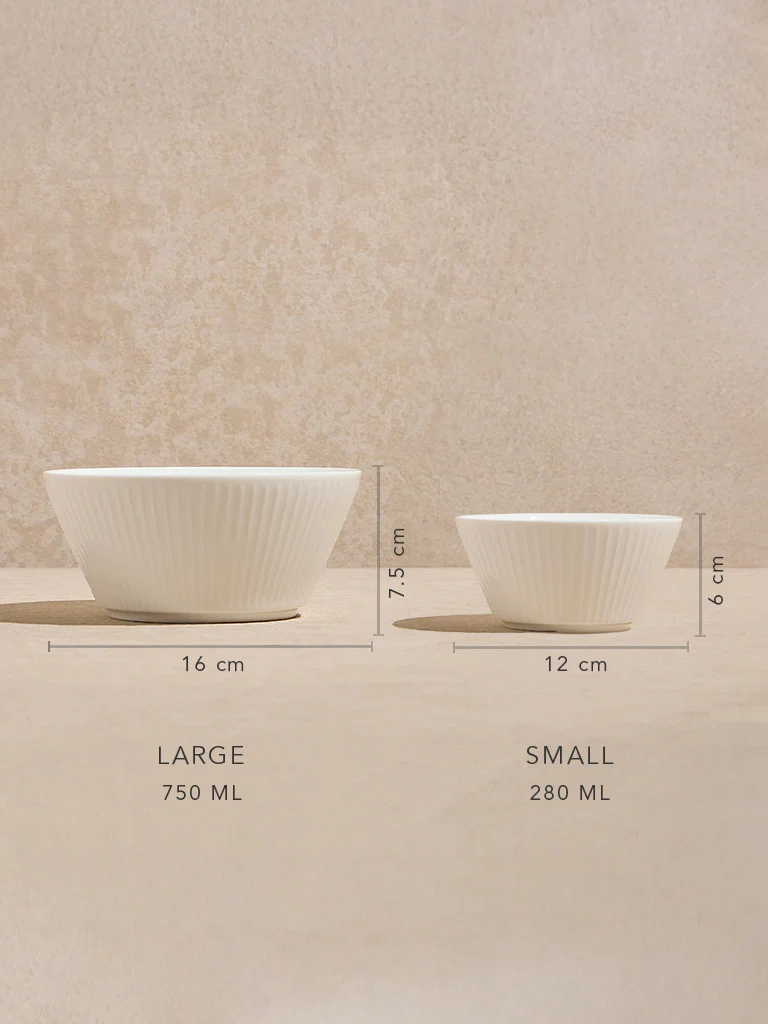 Westside Home White Ripple Serving Bowl - Small - Image 4