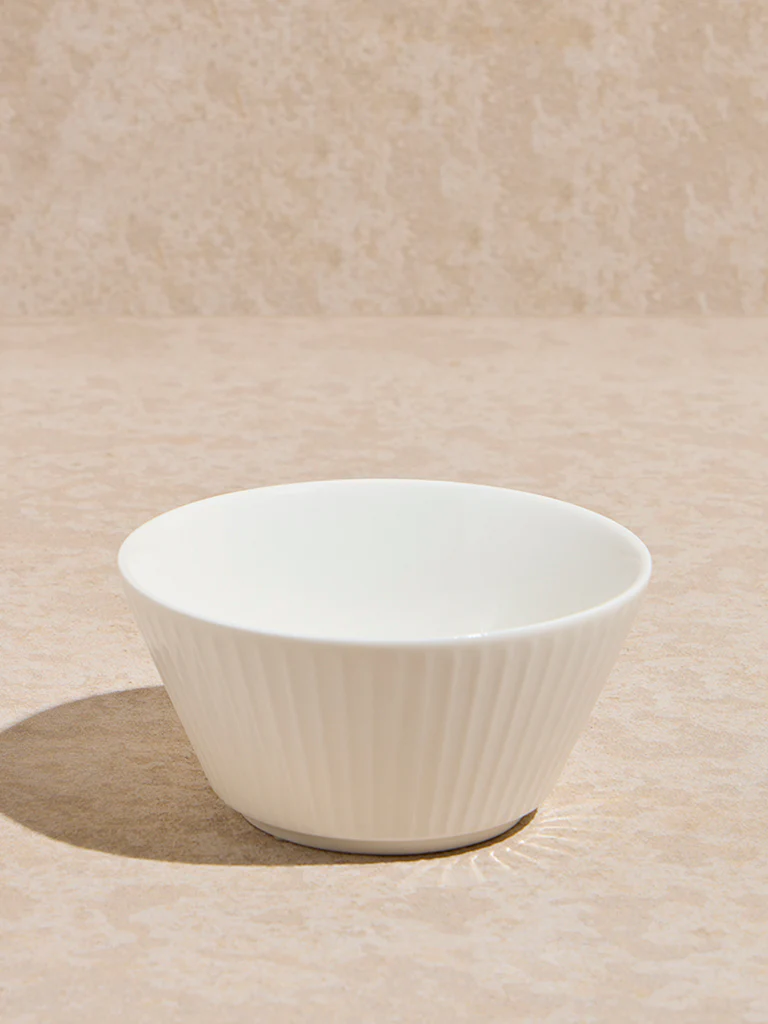 Westside Home White Ripple Serving Bowl - Small - Image 2
