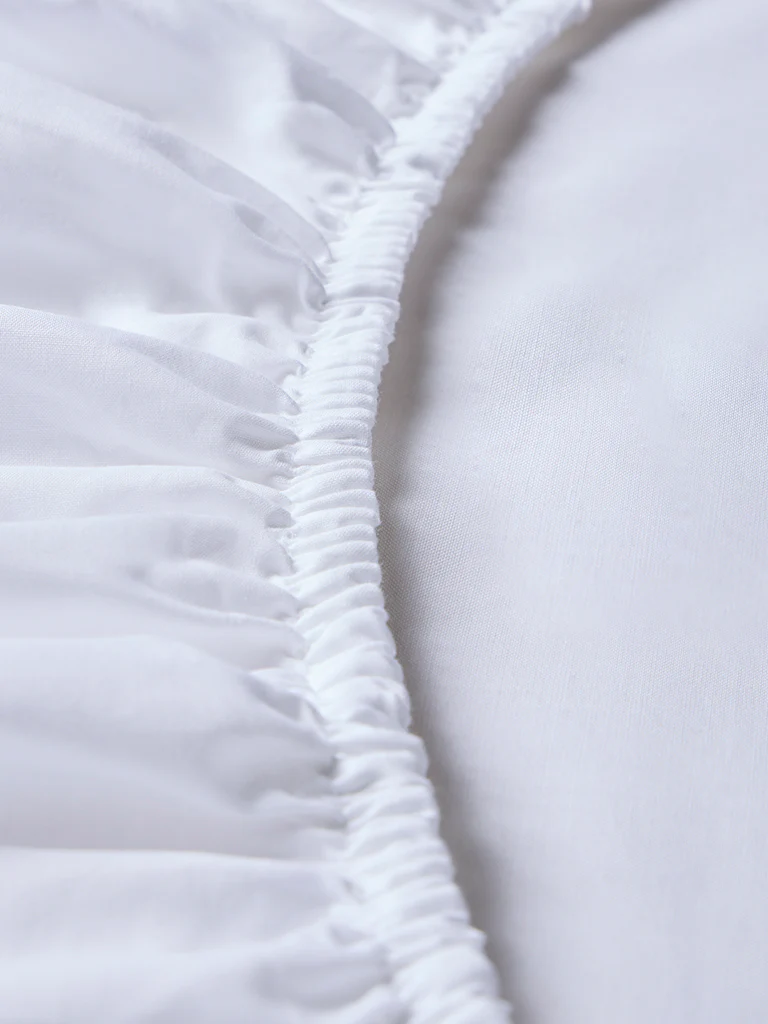 Westside Home White Solid King Bed Sheet Set - Image 3