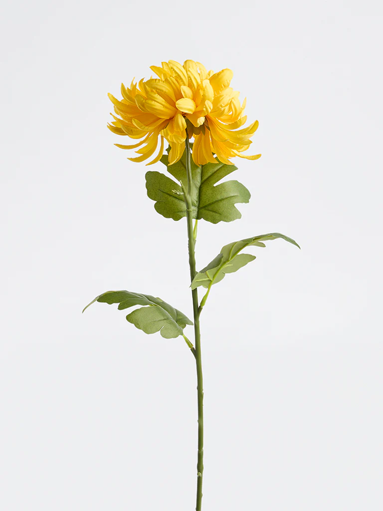 Westside Home Yellow Artificial Chrysanthemum Flower - Image 2