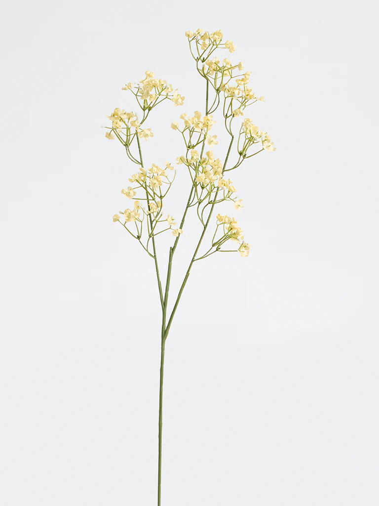 Westside Home Yellow Artificial Gypsophila Flower Stem - Image 2