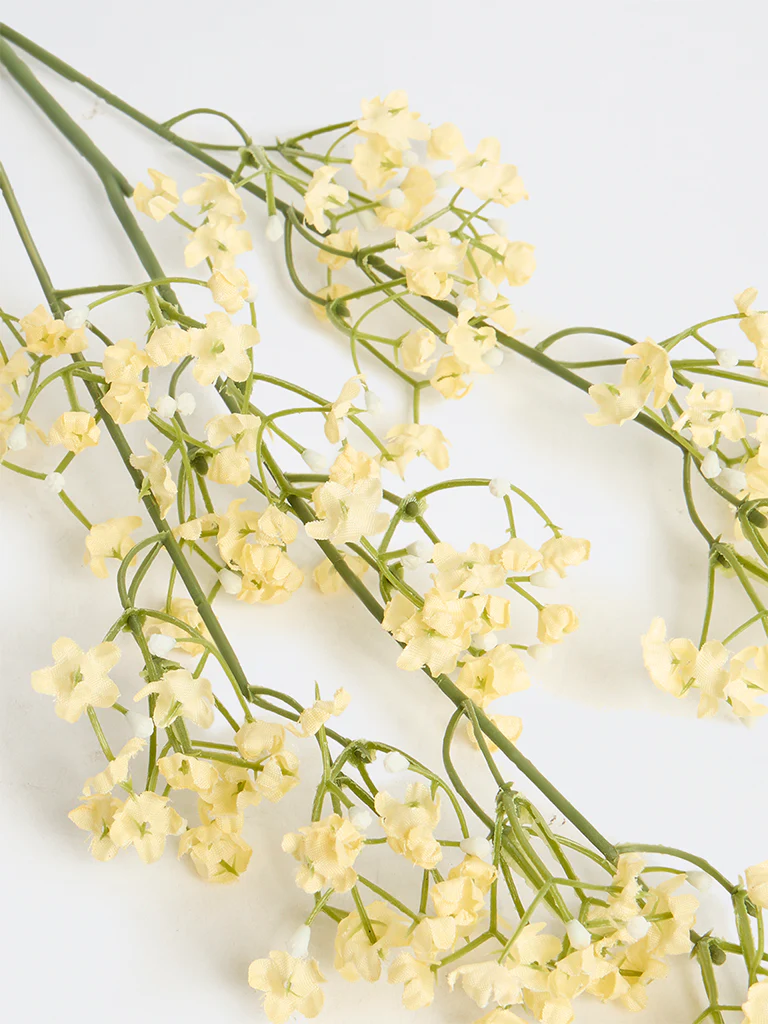 Westside Home Yellow Artificial Gypsophila Flower Stem - Image 3