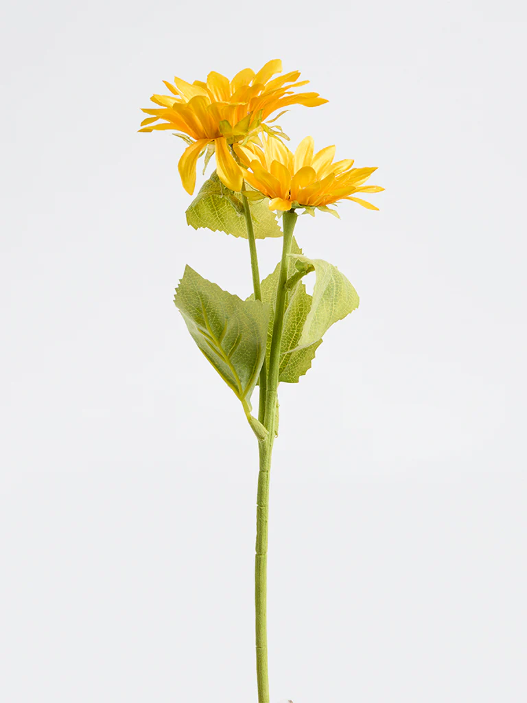 Westside Home Yellow Artificial Sunflower Stem - Image 2