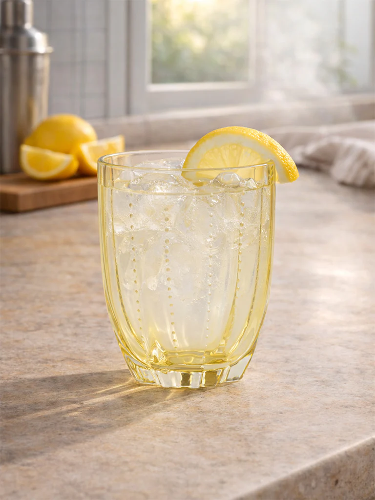 Westside Home Yellow Flower Dotted Water Glass - Image 4