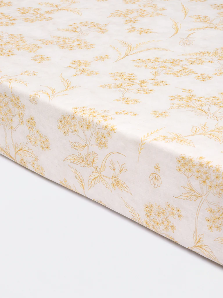 Westside Home Yellow Foliage Design Queen Bed Sheet Set - Image 2