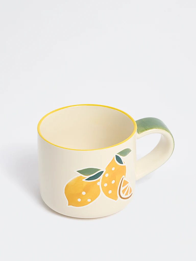 Westside Home Yellow Lemon Design Mug - Image 2