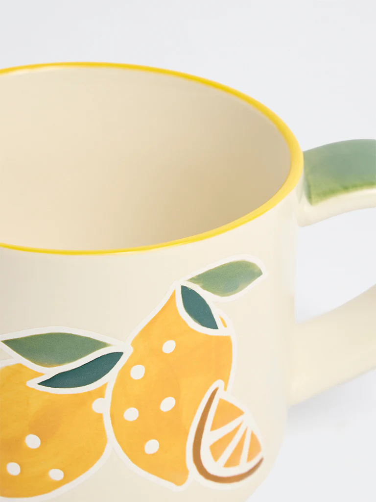Westside Home Yellow Lemon Design Mug - Image 3