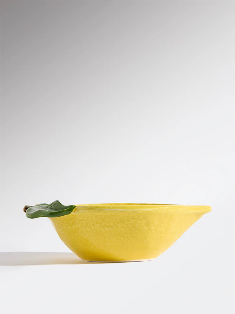 Westside Home Yellow Lemon Shaped Bowl - Large - Image 2
