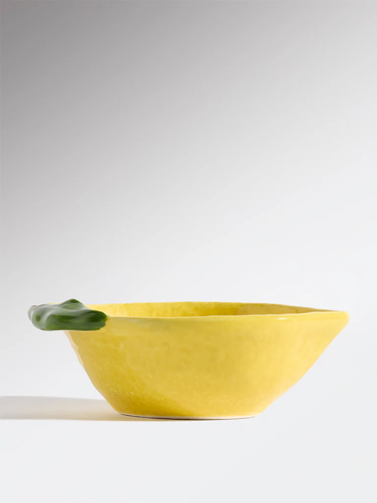 Westside Home Yellow Lemon Shaped Bowl - Small - Image 2