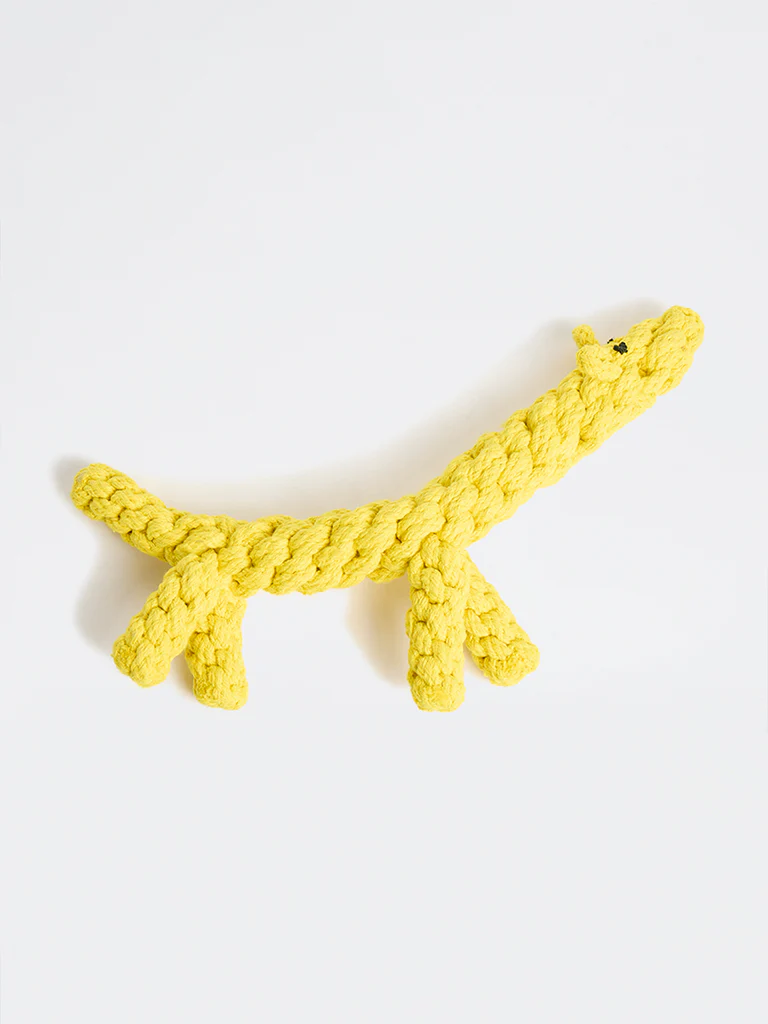 Westside Home Yellow Rope Giraffe Pet Toy - Image 2