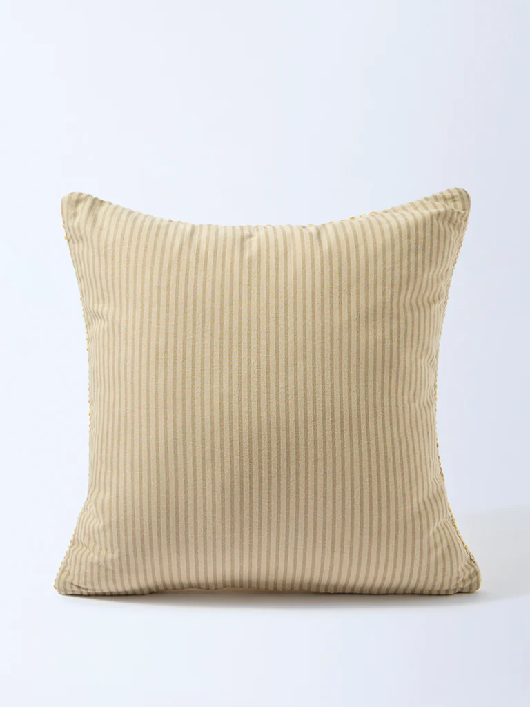 Westside Home Yellow Striped Cushion Cover - Image 2