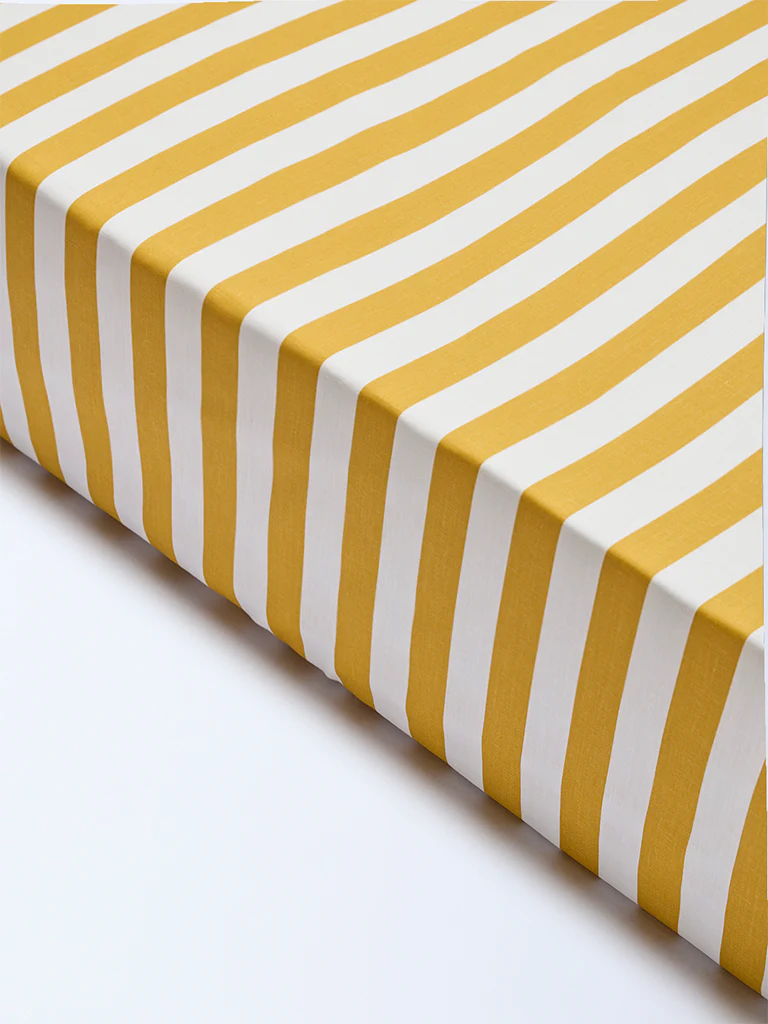 Westside Home Yellow Striped King Bed Sheet Set - Image 2