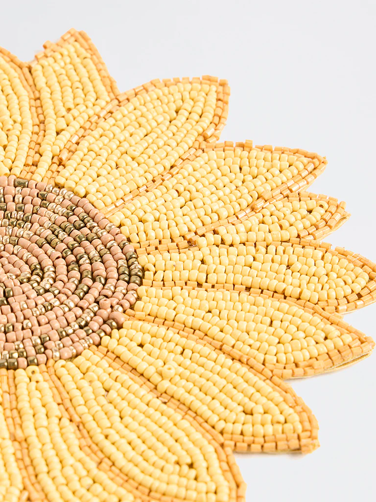 Westside Home Yellow Sunflower Beaded Trivet - Image 4